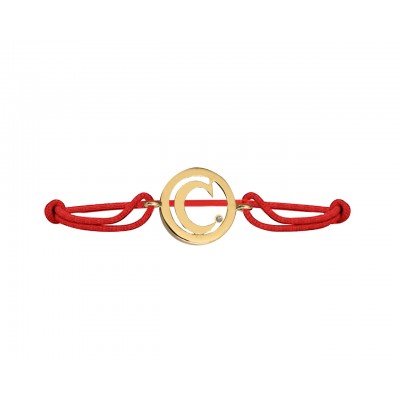 Alphabet C Gold Bracelet